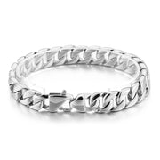 men's polished steel bracelet, view 5 - MRSLM