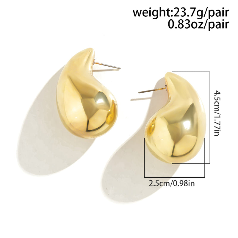 water drop dome stud earrings, view 11 - MRSLM