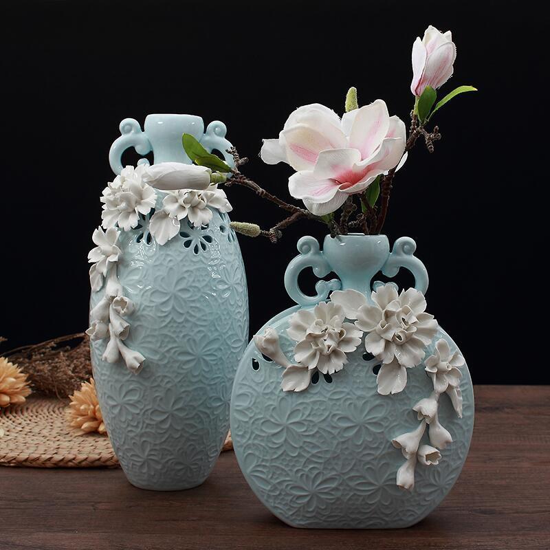 white porcelain vase ornament - MRSLM