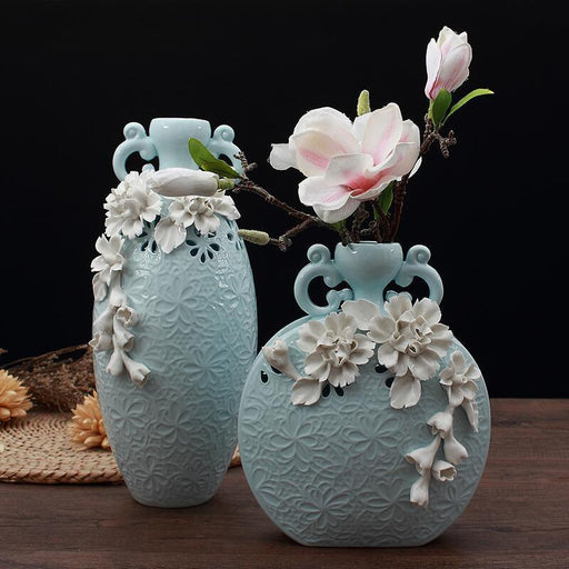 white porcelain vase ornament - MRSLM