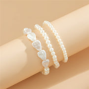multi-layer pearl anklet, view 8 - MRSLM