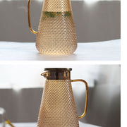 amber glass water pitcher, view 5 - MRSLM