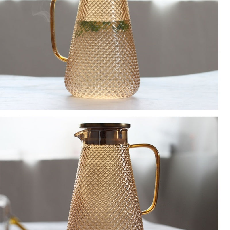 amber glass water pitcher, view 5 - MRSLM