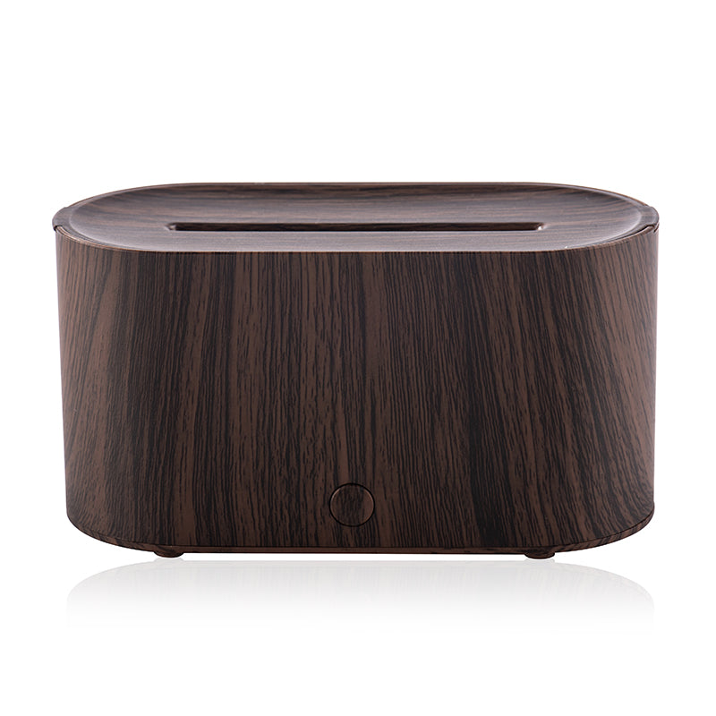 wood grain flame humidifier USB essential oil diffuser, view 3 - MRSLM