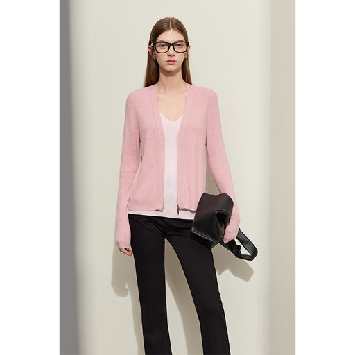 v-neck contrast color knitwear, view 2 - MRSLM
