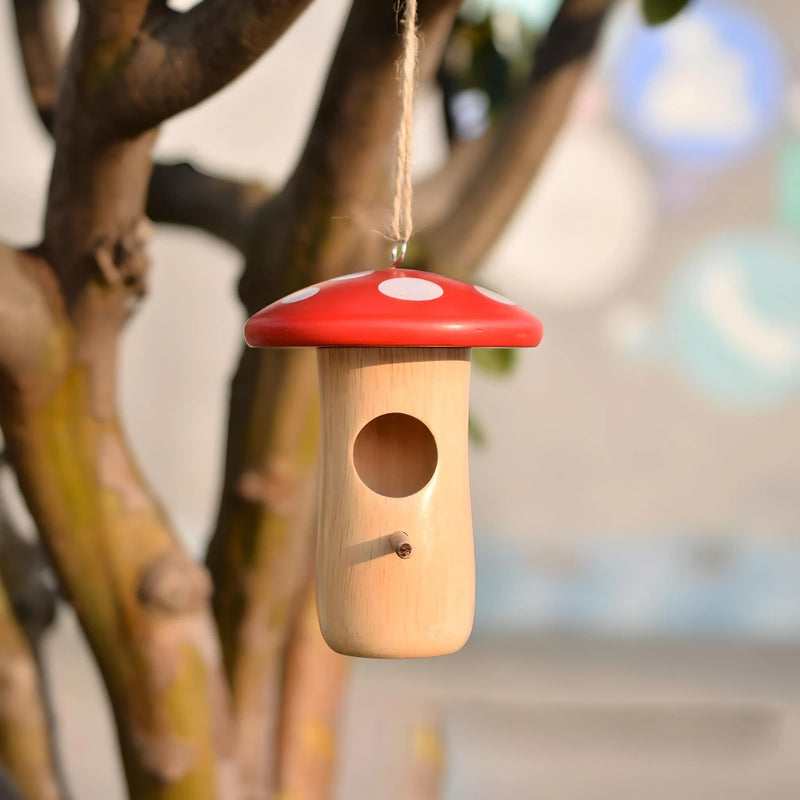 Wooden hummingbird nest, view 3 - MRSLM