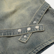 men's tie-dye denim shorts, view 2 - MRSLM