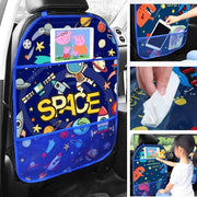 cartoon car seat back protector with storage organizer, view 9 - MRSLM