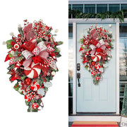 Upside-down Christmas tree candy wreath, view 5 - MRSLM