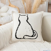 cat print cushion cover, view 3 - MRSLM