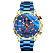 men's quartz watch stainless steel strap, view 4 - MRSLM