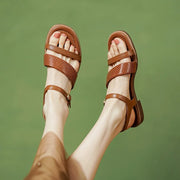 Retro women's leather sandals, view 7 - MRSLM