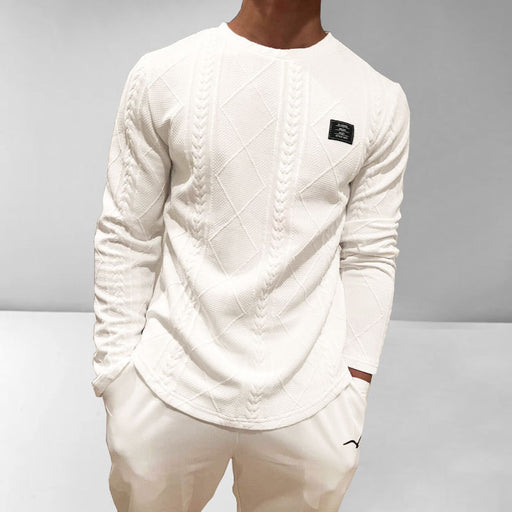 men's letter collage chest sweatshirt - MRSLM
