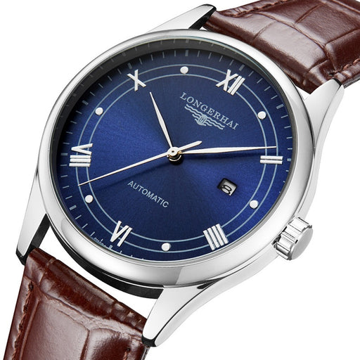 Men's leather strap quartz watch - MRSLM