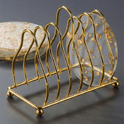 Acrylic gold foil coaster set, view 7 - MRSLM