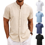 men's linen short sleeve shirt - MRSLM