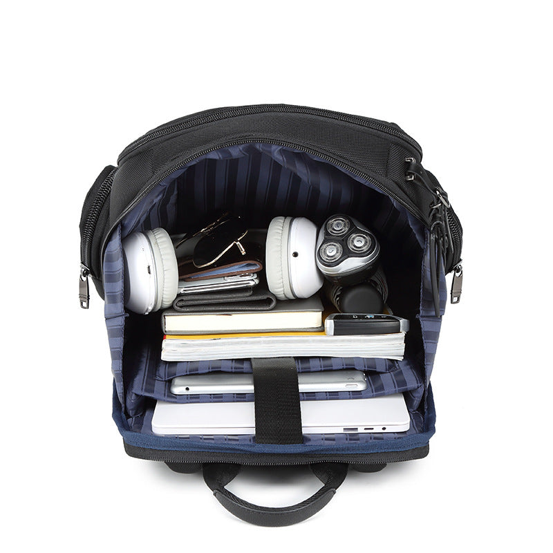 men's business travel computer backpack, view 5 - MRSLM