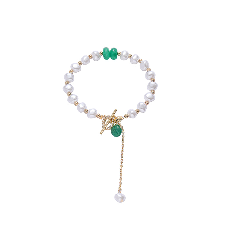 irregular pearl charm bracelet, view 7 - MRSLM