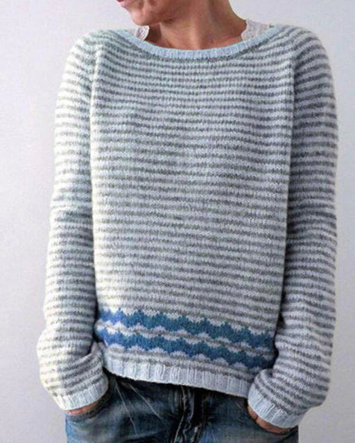 multicolor loose pullover sweater for women, view 17 - MRSLM