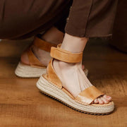 yellow leather platform sandals - MRSLM