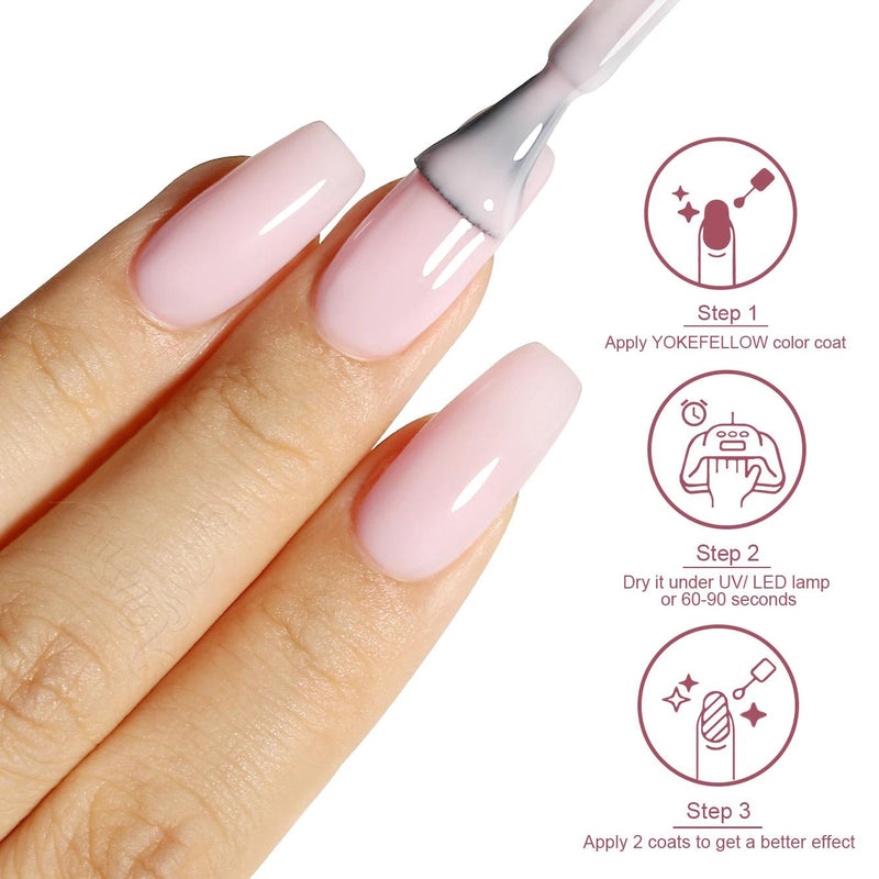 sheer nude jelly gel nail polish, view 4 - MRSLM