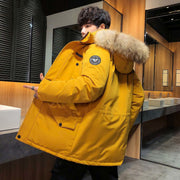 duck down fur collar jacket, view 2 - MRSLM