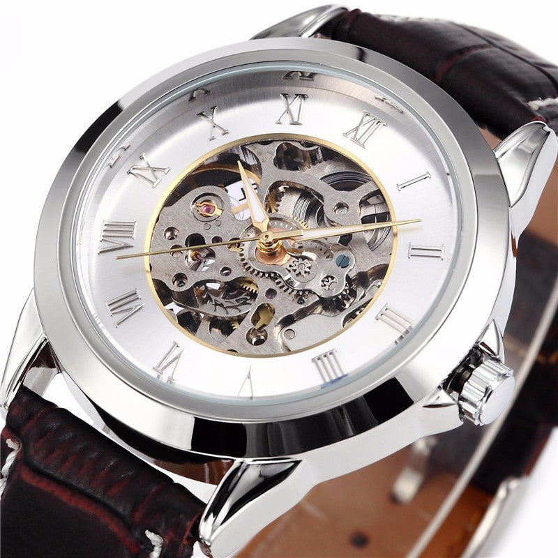men's hollowed-out automatic mechanical watch, view 16 - MRSLM