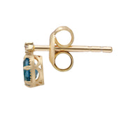 london blue topaz ear studs, view 5 - MRSLM