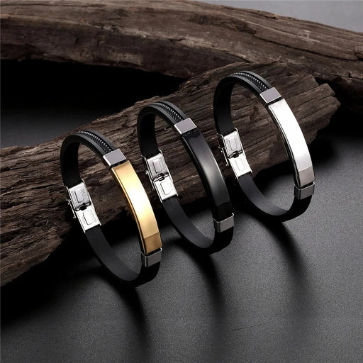 stainless steel and silicone bracelet - MRSLM