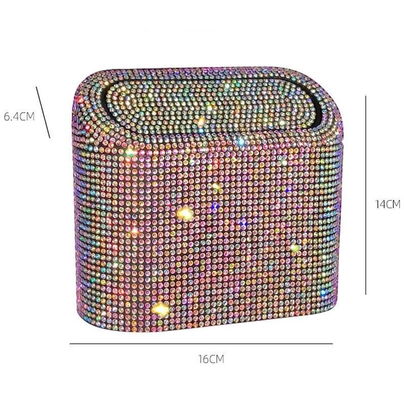 Bling car trash can with rhinestones, view 10 - MRSLM
