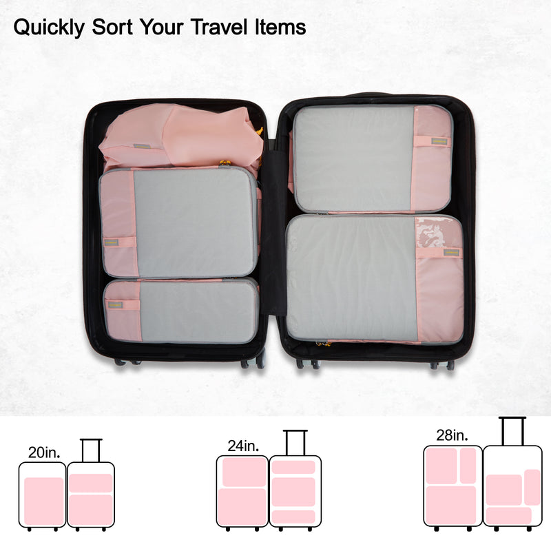 travel packing cubes set, view 5 - MRSLM