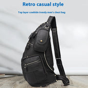 Retro cowhide messenger bag - MRSLM