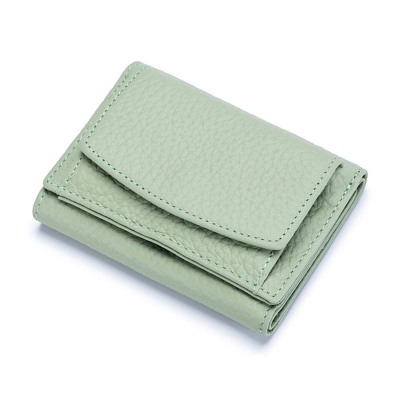leather mini short wallet for women, view 10 - MRSLM
