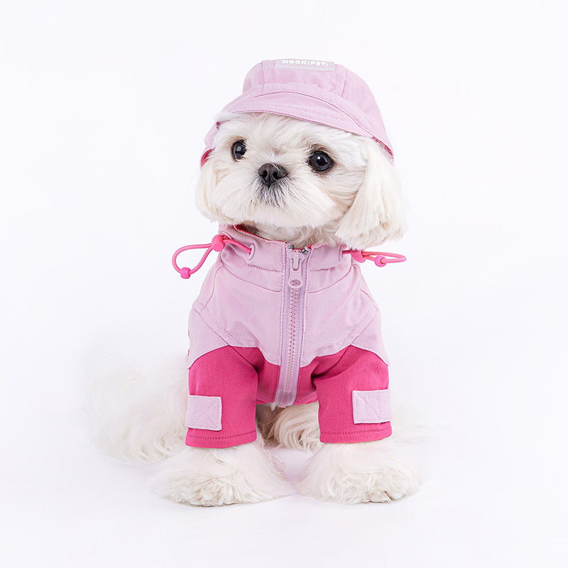hooded dog jacket, view 4 - MRSLM