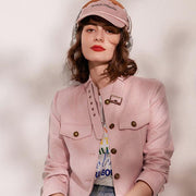 adjustable stand collar short jacket - MRSLM