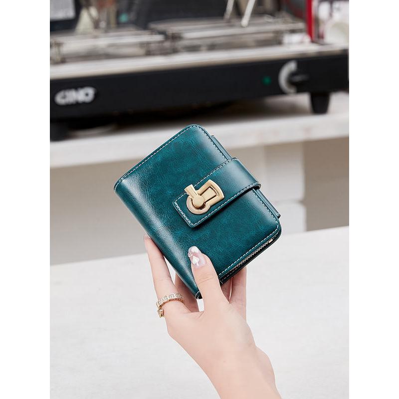 retro pu leather short wallet, view 8 - MRSLM