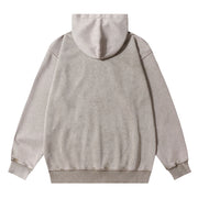 letter patch embroidered hoodie, view 2 - MRSLM