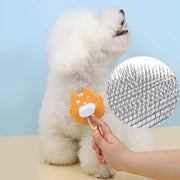 self-cleaning pet grooming brush, view 6 - MRSLM