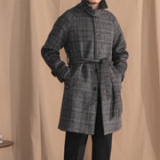 Men's wool mid-length coat, view 3 - MRSLM