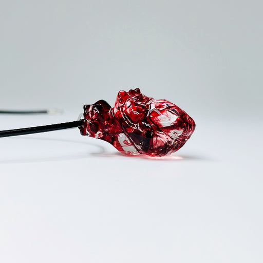 Handmade gothic red heart pendant necklace - MRSLM