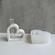 heart hydroponic vase silicone mold, view 2 - MRSLM