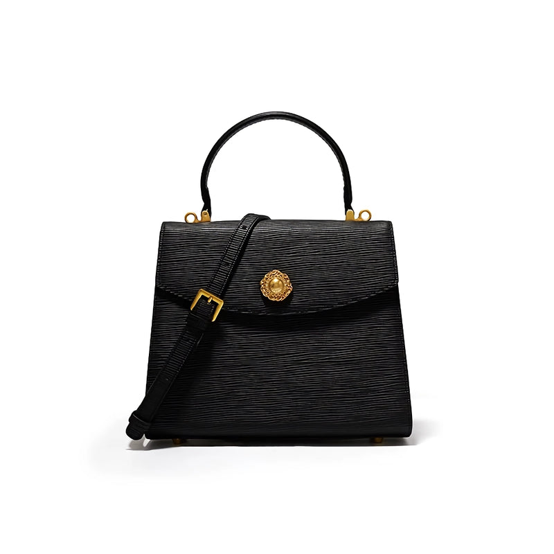 retro split leather shoulder handbag, view 4 - MRSLM