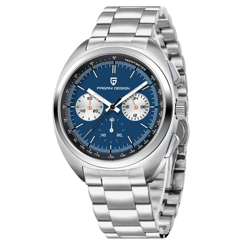 men's panda dial chronograph watch, view 4 - MRSLM