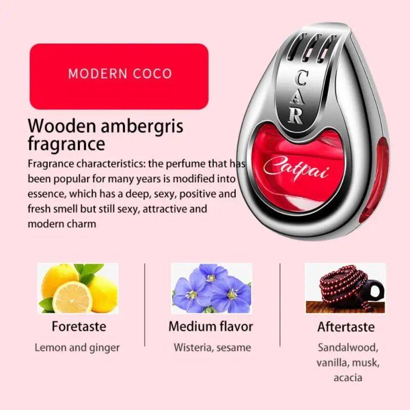 Car Air Freshener Vent Diffuser with Long-Lasting Cologne Fragrance