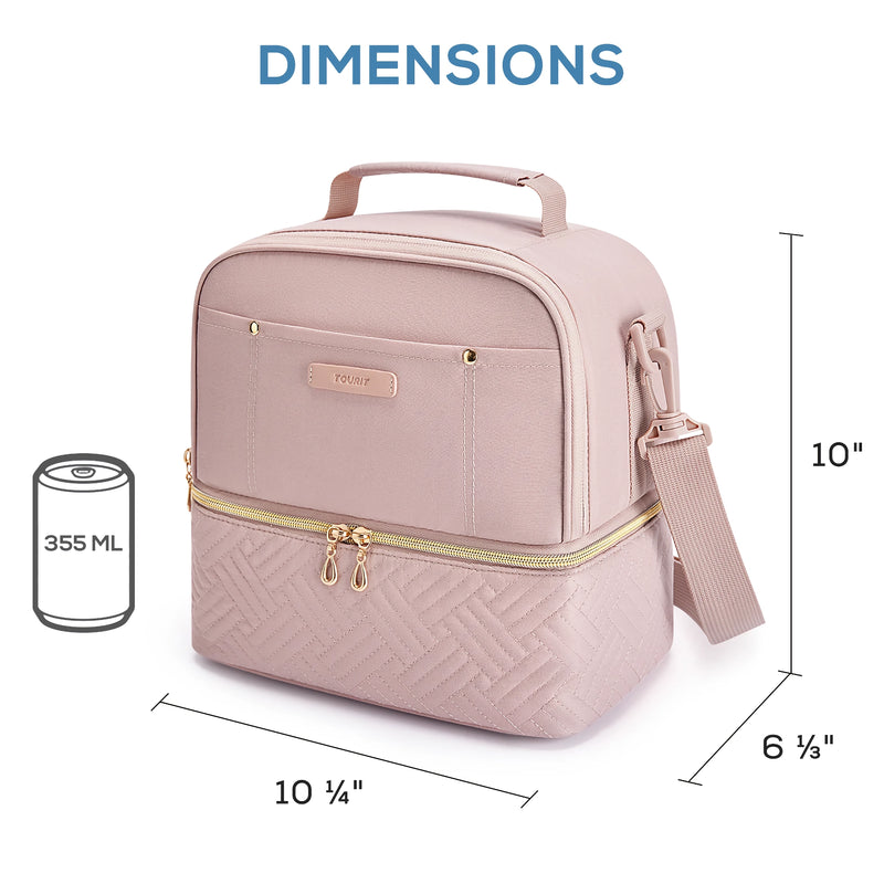 double-decker insulated lunch bag, view 15 - MRSLM