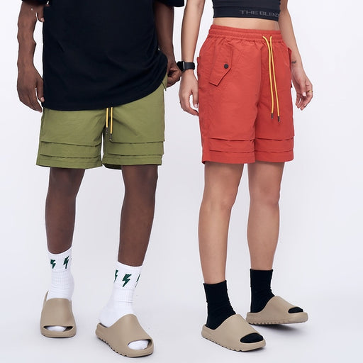 Men's loose workwear shorts with pockets - MRSLM