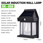 Solar induction wall lamp, view 2 - MRSLM