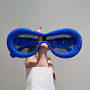 retro oval sunglasses, view 2 - MRSLM
