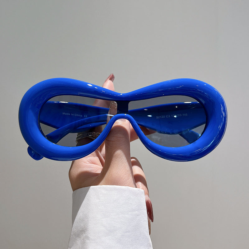 retro oval sunglasses, view 2 - MRSLM