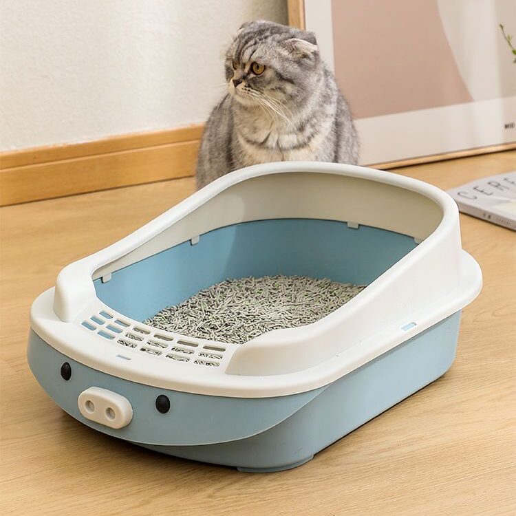 oversized semi-enclosed cat litter box, view 6 - MRSLM